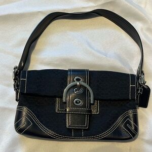 Coach Signature Logo Mini Soho Baguette shoulder Handbag No L05Q-3628